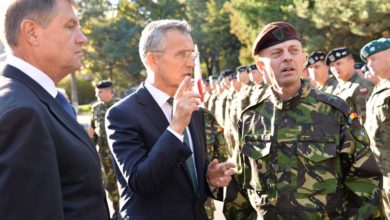 NATO Secretary General Jens Stoltenberg and Romanian president Klaus Iohannis