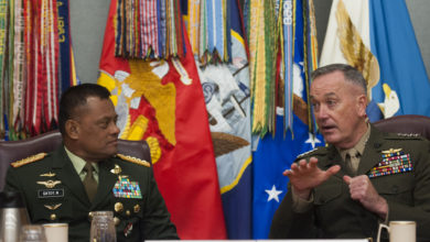 Gatot Nurmantyo talks to Joe Dunford