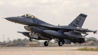 F-16C aircraft that crashed on April 5, 2017