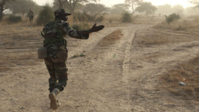 Niger Army patrol leader