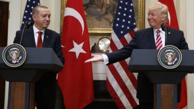 Trump and Erdogan shake hands