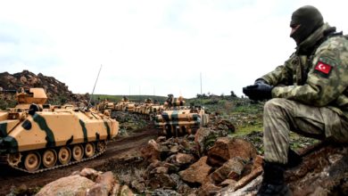Turkish troops in Hatay province near the Syrian border