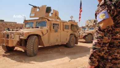 US military vehicles near Manbij, Syria