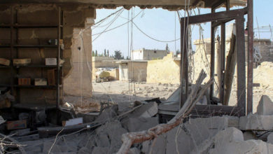 Aftermath of Turkish bombing in Jandaris, Afrin