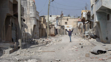 Aftermath of Turkish bombing in Jandaris, Afrin
