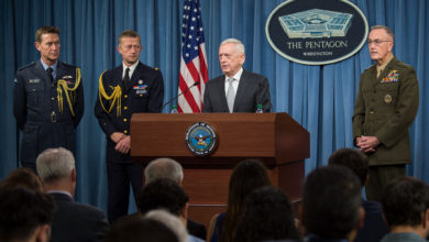 US, UK, France briefing on Syria air strikes