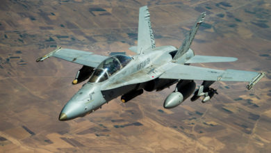 US Navy E/A-18G Growler over Syria