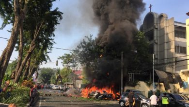 Explosion at Pentecost church, Surabaya, Indonesia