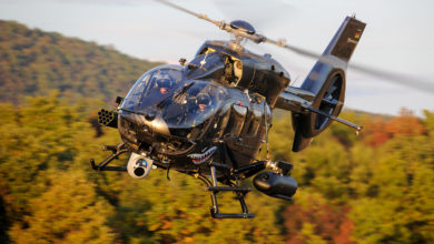 Airbus H145 helicopter with HForce weapon system