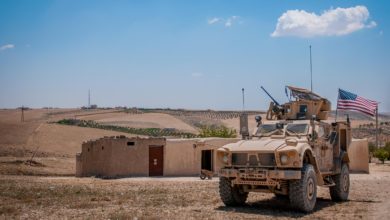 US Forces patrol near Manbij, Syria