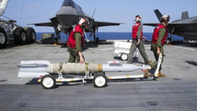 Paveway bombs on USS Wasp