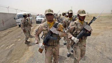 Iran border guards in Sistan and Balochistan Province