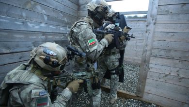 Tactical training at the Russian University of Spetsnaz (Special Operations Forces) in the Chechen Republic