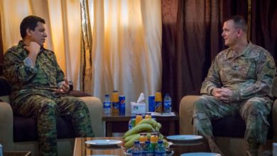 Generals Mazlum Kobane and Paul E. Funk meet
