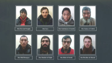 The YPG announced that it captured eight ISIS foreign fighters