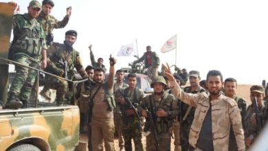 Syrian National Defense Forces militia members during a joint operation with Iraqi Popular Mobilization Units