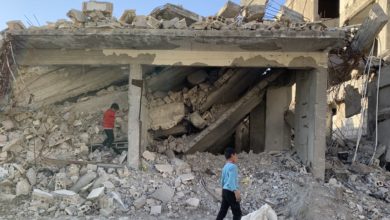 Abandoned building in Raqqa, Syria