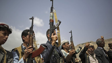 Houthi fighters in Yemen