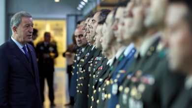 Turkey's defense minister Hulusi Akar visits NATO HQ