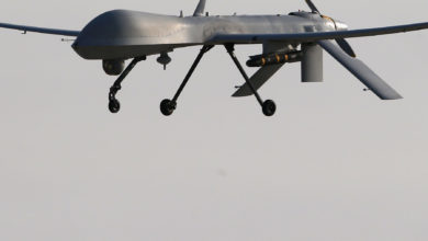 A US Air Force MQ-1B Predator unmanned aerial vehicle carrying a Hellfire missile similar to the one believed to be used in the strike.