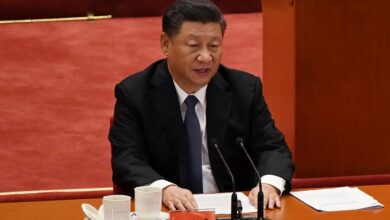 Chinese President Xi Jinping during a ceremony for 70th anniversary of China's entry into the Korean War. Taken in Beijing's Great Hall of the People on October 23, 2020.