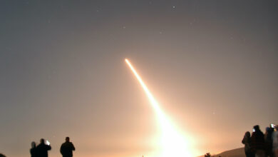 An Air Force Global Strike Command unarmed Minuteman III intercontinental ballistic missile launches during an operational test at 12:27 a.m. Pacific Time, Thursday, October 29, 2020, at Vandenberg Air Force Base, California