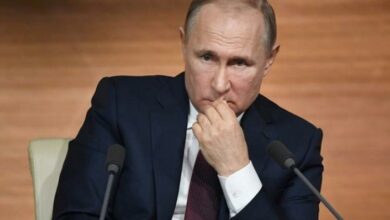 Photo of Russia's President Vladimir Putin in an annual news conference in Moscow, on December 19, 2019.