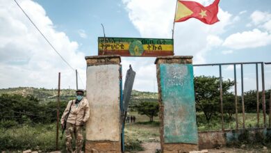 Standing guard during the Tigray regional elections, which the national government declared illegal