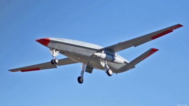Boeing flies MQ-25 tanker drone with aerial refueling system for the first time.