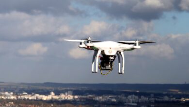 small drone flying