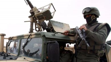 A Tunisian soldier on a military patrol