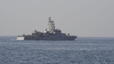 Coastal patrol ship USS Firebolt (PC 10) cruises in the southern Arabian Gulf, January 27, 2018.