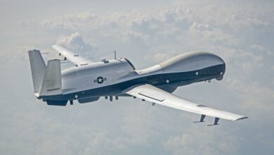 An MQ-4C Triton flew its first test flight in its new hardware and software configuration July 29 at NAS Patuxent River, Md.