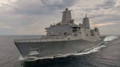 The amphibious transport dock ship USS Portland (LPD 27)