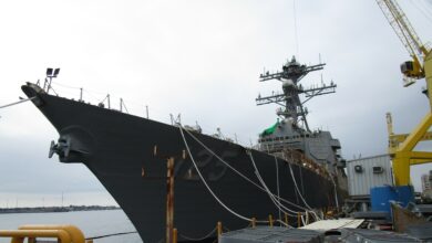 The USS Jack H. Lucas guided missile destroyer
