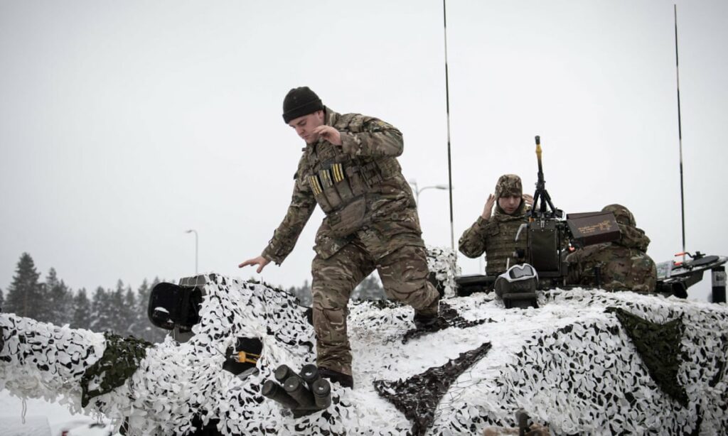 British soldiers take part in an exercise