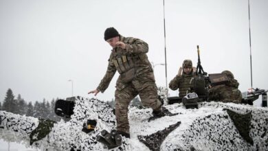 British soldiers take part in an exercise