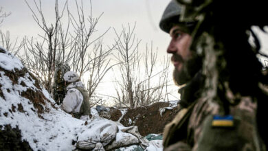 Ukrainian soldier in Donetsk