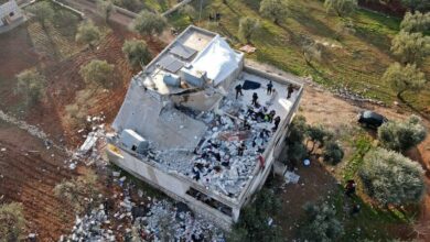 Scene following overnight US special operations forces raid against suspected jihadists in Syria
