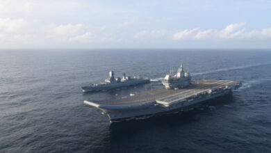 Indian Navy's first indigenous aircraft carrier Vikrant arrives.