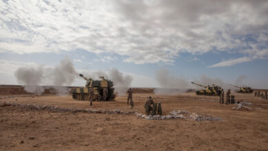 M109A5 howitzers