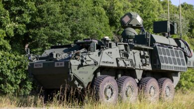 Stryker-mounted laser