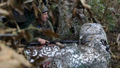 Ukrainian soldier in Donetsk