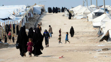 The Al-Hol camp in northeastern Syria