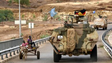 Germans soldiers on the route from Gao to Gossi, Mali