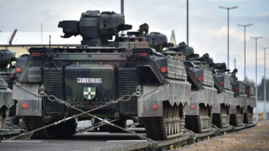German Marder infantry fighting vehicles