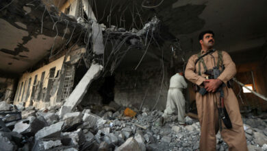 An Iranian missile attack targeting the Kurdish Democratic Party of Iran's headquarters
