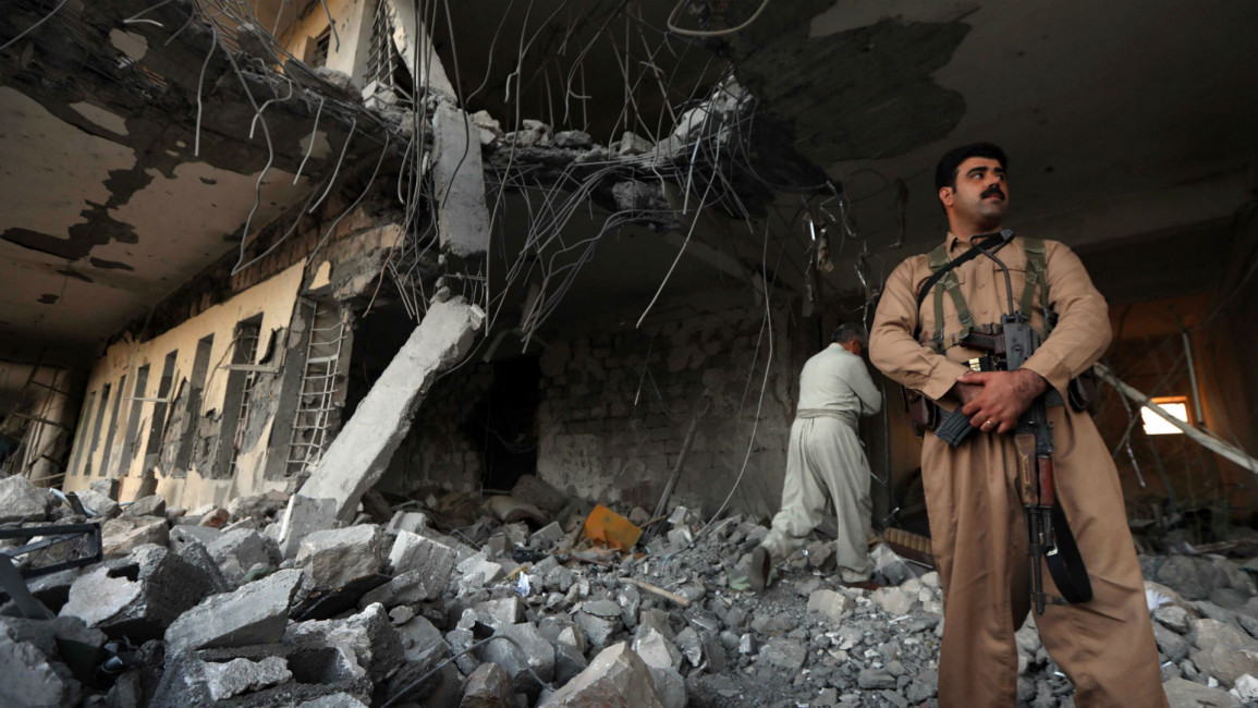 An Iranian missile attack targeting the Kurdish Democratic Party of Iran's headquarters