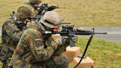 German Armed Forces and US Army troops.