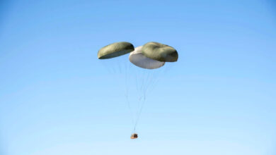 Rapid Rigging De-Rigging Airdrop System (RRDAS) demonstration. Photo: US Army